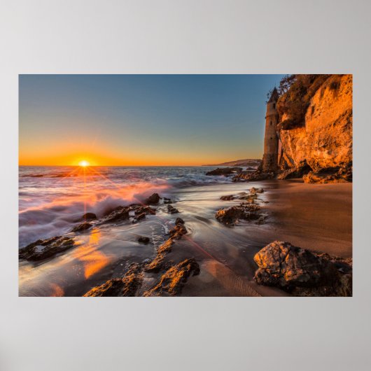 Sunset at Victoria Beach Poster (Voorkant)