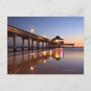 Sunset at Vissen Pier, Fort Myers Beach, Briefkaart