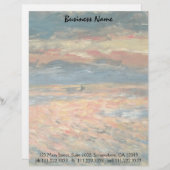 Sunset at Zee by Pierre Renoir, Kunst Custom Briefhoofd (Voorkant / Achterkant)