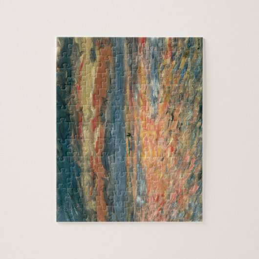 Sunset at Zee by Pierre Renoir, Kunst Legpuzzel (Verticaal)