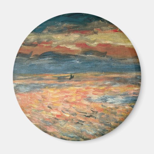 Sunset at Zee by Pierre Renoir, Kunst Magneet (Voorkant)