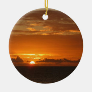 Sunset at Zee I Tropical Colorful Seascape Keramisch Ornament
