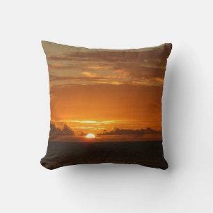 Sunset at Zee I Tropical Colorful Seascape Kussen