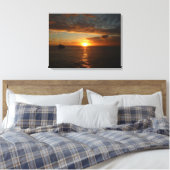Sunset at Zee II Tropical Seascape Canvas Afdruk (Insitu (Slaapkamer))