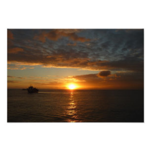 Sunset at Zee II Tropical Seascape Foto Afdruk