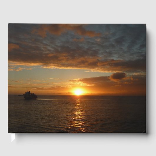 Sunset at Zee II Tropical Seascape Gastenboek (Voorkant)