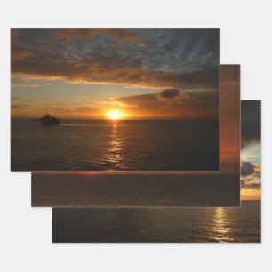 Sunset at Zee II Tropical Seascape Inpakpapier Vel