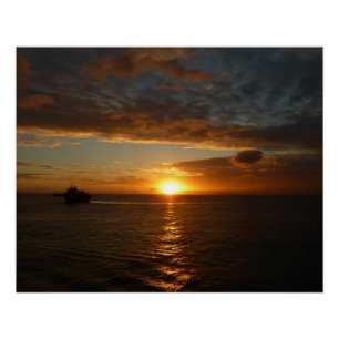 Sunset at Zee II Tropical Seascape Perfect Poster