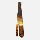 Sunset at Zee II Tropical Seascape Stropdas (Achterkant)