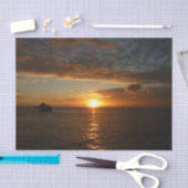 Sunset at Zee II Tropical Seascape Tissuepapier (Craft)