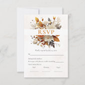 Sunset Autumn Florals Waterverf RSVP (Voorkant)