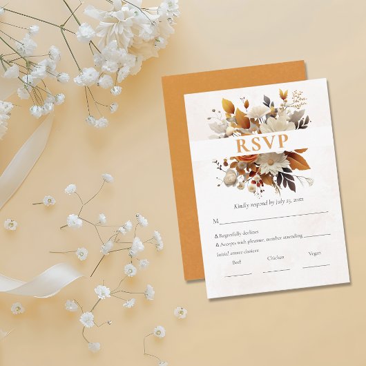Sunset Autumn Florals Waterverf RSVP