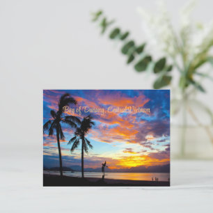 Sunset, Baai van Danang, Centraal-Vietnam, Briefkaart