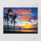 Sunset, Baai van Danang, Centraal-Vietnam, Briefkaart (Voorkant)