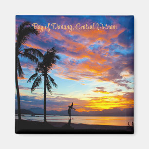 Sunset, Baai van Danang, Centraal-Vietnam, Magneet