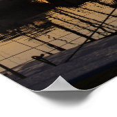 Sunset Bagenkop Harbour, Langeland, Denemarken Poster (Hoek)