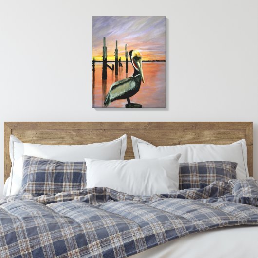 Sunset Bay Canvas Afdruk (Insitu (Slaapkamer))