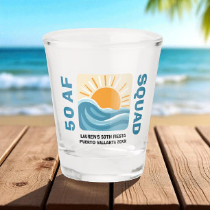 Sunset Beach 50 AF Crew Leuke Verjaardag Shot Glas