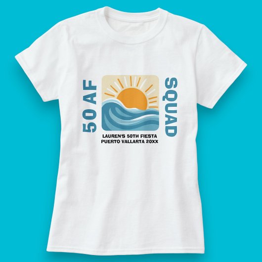 Sunset Beach 50 AF Crew Leuke Verjaardag T-shirt