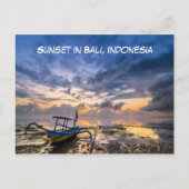 Sunset Beach à Bali, Indonésie Carte postale (Devant)
