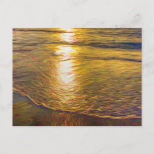 Sunset Beach Abstracte kunst Briefkaart