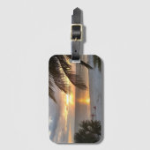 Sunset Beach Acryl Bagagelabel (Voorkant (verticaal))