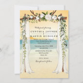 Sunset Beach Arbor Faire-part de mariage (Devant)