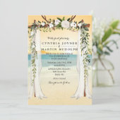 Sunset Beach Arbor Faire-part de mariage (Debout devant)