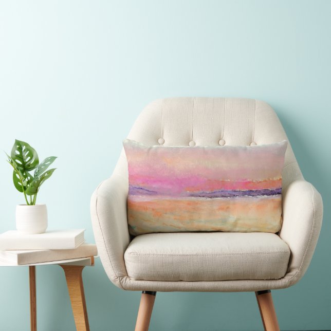Sunset Beach Art Pastel Kussen (Stoel)