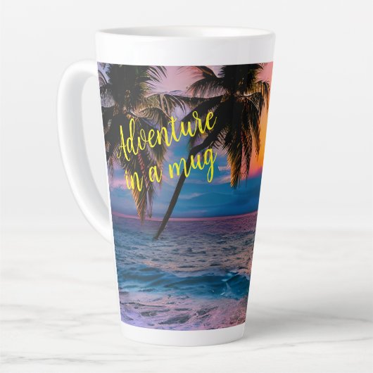 Sunset Beach Aventure Personnalisée Dans Une Mug (Angle gauche)
