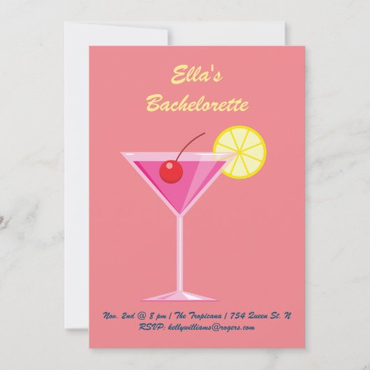 Sunset Beach Bachelorette Party Invitation (Devant)