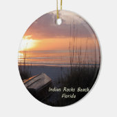 Sunset Beach Boat Indische Rocks Beach Florida Keramisch Ornament (Links)