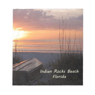 Sunset Beach Boat Indische Rocks Beach Florida Notitieblok