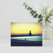 Sunset Beach Briefkaart (Staand voorkant)