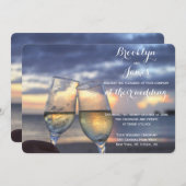 Sunset Beach bruiloft afgerond Kaart (Voorkant / Achterkant)