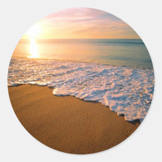 Sunset Beach Bruiloft Feest Favor Sticker