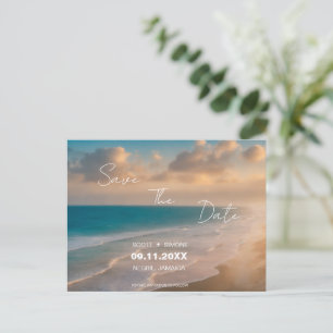 Sunset Beach Bruiloft Save The Date Briefkaart