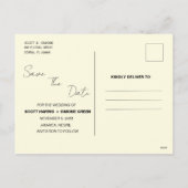 Sunset Beach Bruiloft Save The Date Briefkaart (Achterkant)