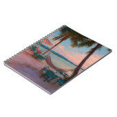 Sunset Beach Café Hammock Vibes Art Carnet (Côté gauche)