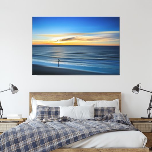 Sunset Beach Canvas Afbeelding 14 (Insitu (Slaapkamer))