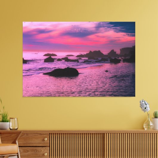 Sunset Beach Canvas Afbeelding 16 (Insitu (Woonkamer))