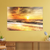 Sunset Beach Canvas Afbeelding 18 (Insitu (Woonkamer))