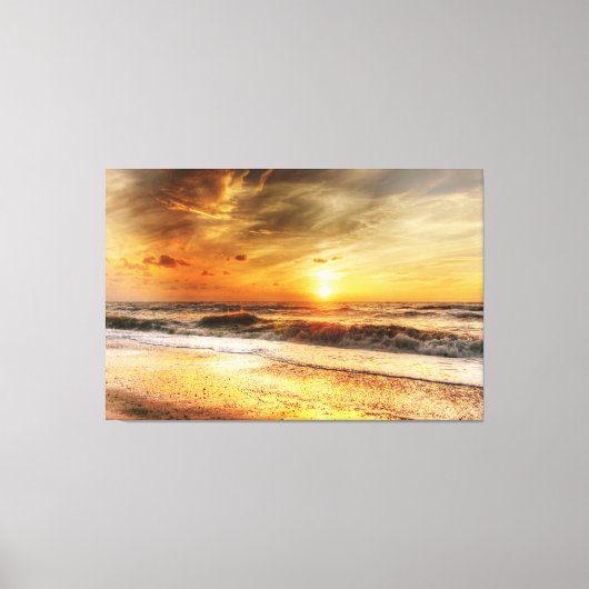 Sunset Beach Canvas Afbeelding 18 (Voorkant)