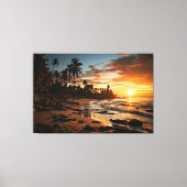 Sunset Beach Canvas Afbeelding 1 Afdruk (Voorkant)
