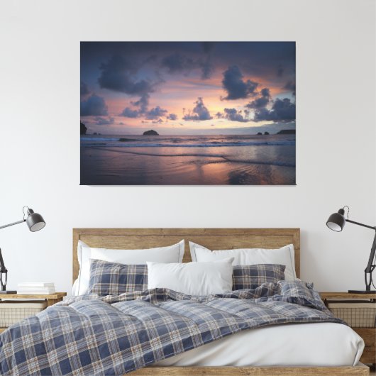 Sunset Beach Canvas Afbeelding 26 (Insitu (Slaapkamer))