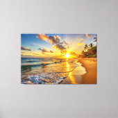 Sunset Beach Canvas Afbeelding 2 Afdruk (Voorkant)
