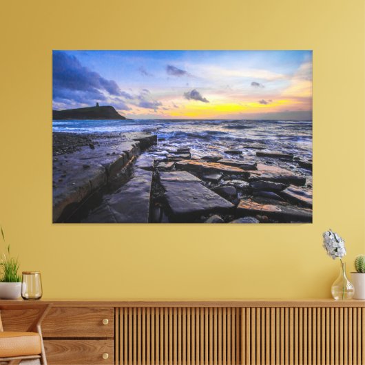 Sunset Beach Canvas Afbeelding 31 (Insitu (Woonkamer))
