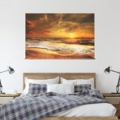 Sunset Beach Canvas Afbeelding 43 Afdruk (Insitu (Slaapkamer))