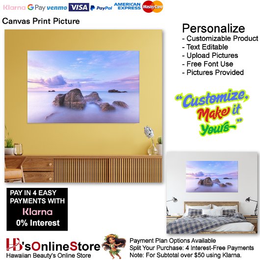 Sunset Beach Canvas Print Picture 38