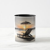 "Sunset Beach Chair Mug - Coastal Relaxation Cup" (Centre)